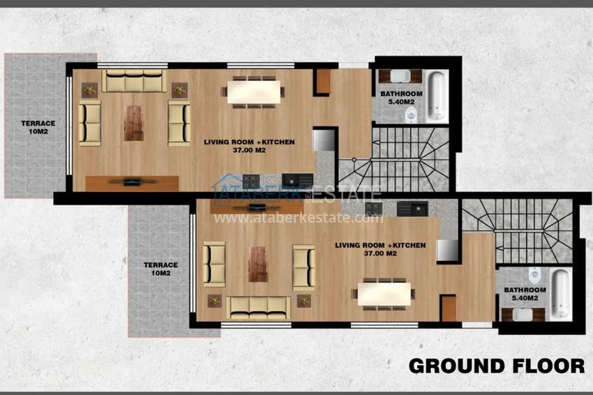Купить дешево 🔥Наш проект. Новый проект элитного коттеджного комплекса в Тюрклере 1 