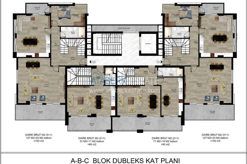 Купить дешево Квартира в районе Оба с чистовой отделкой, в новом комплексе 1 