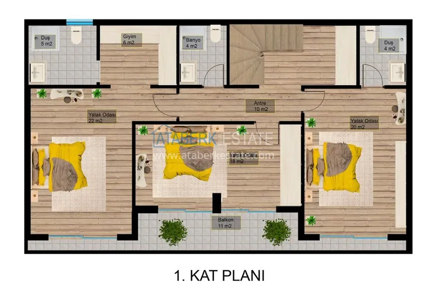Купить дешево Люксовые виллы от застройщика в Алании – район Бекташ 3 