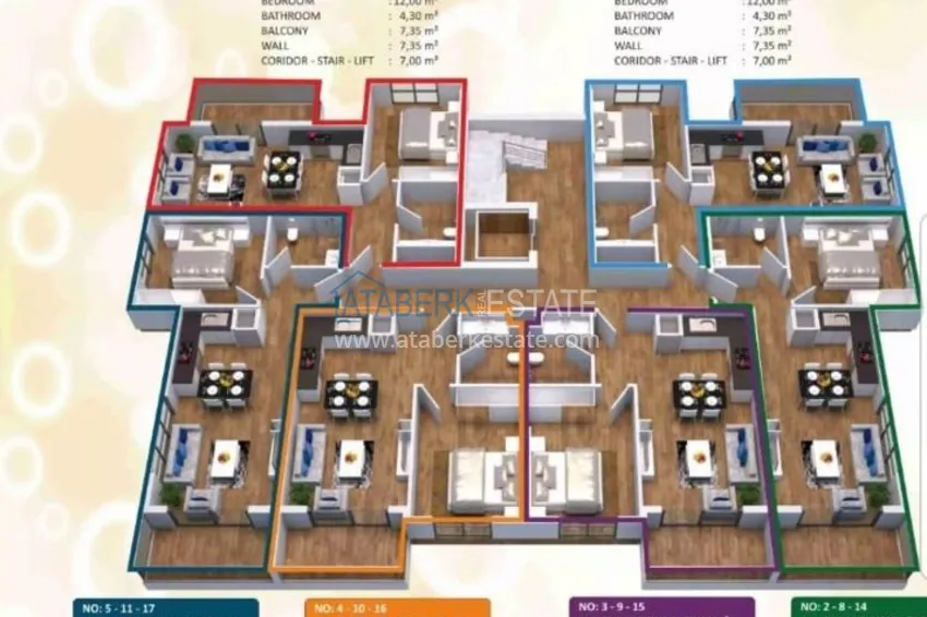 Купить дешево Квартира в Авсалларе с чистовой отделкой в новом комплексе 1 