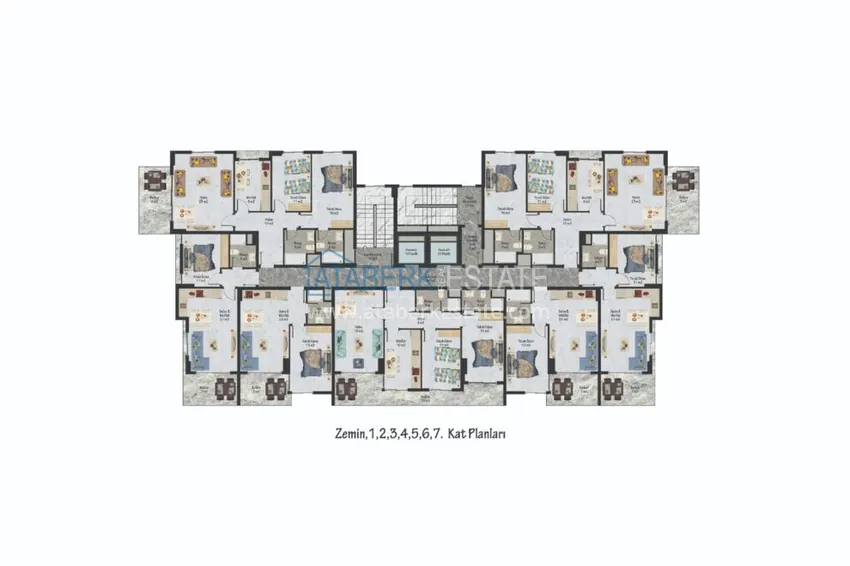 Купить дешево Новый проект семейного жилого комплекса в районе Авсаллар 3 