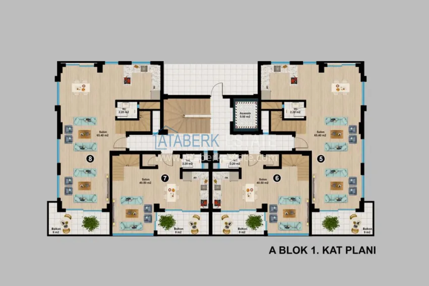 Купить дешево Новый элитный проект жилого комплекса в Алании – горный район Тепе 2 