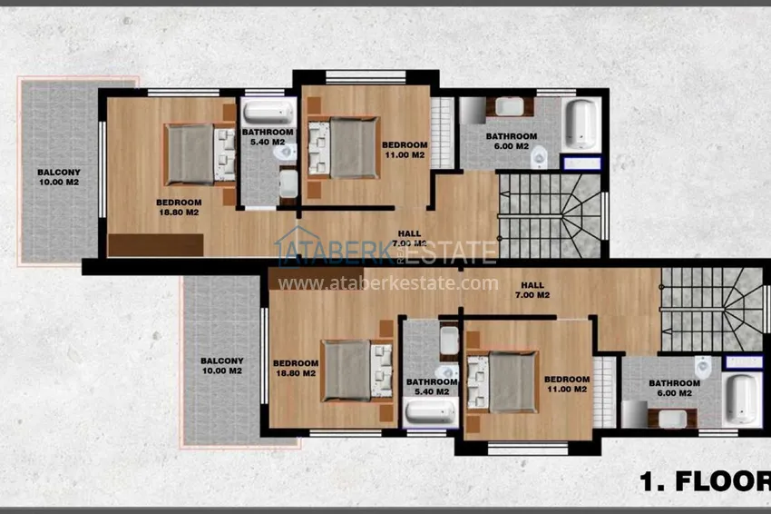 Купить дешево 🔥Наш проект. Новый проект элитного коттеджного комплекса в Тюрклере 3 