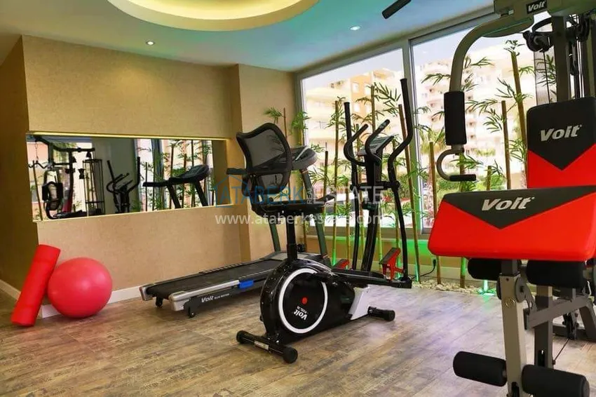 Квартира в Махмутлар двухкомнатная с мебелью в современной резиденции  13 