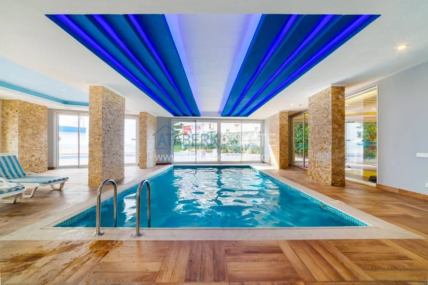 Квартира в Махмутлар с мебелью видом на море в комплексе класса-люкс  13 