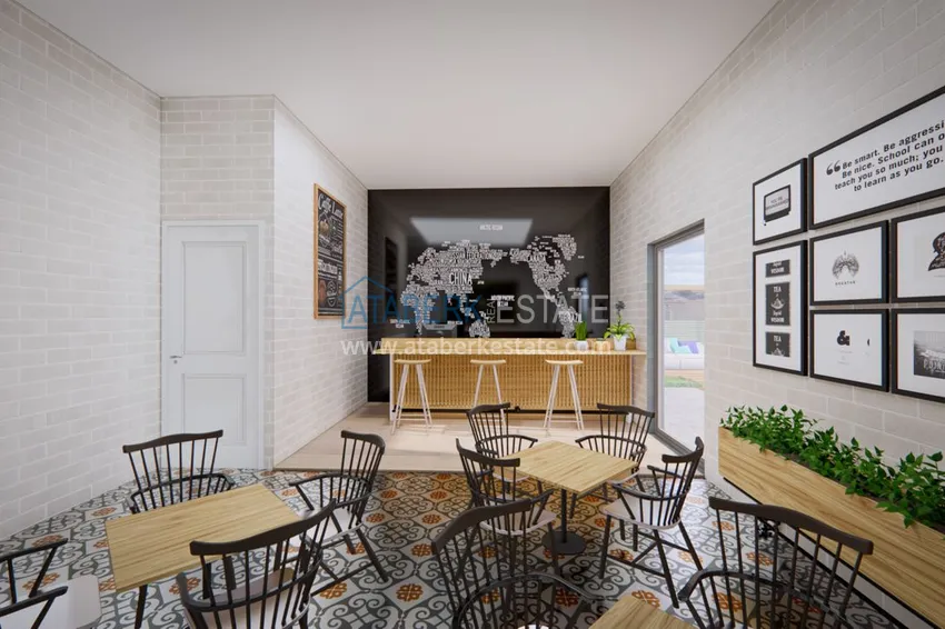 Квартира в Махмутларе с мебелью видом на море и горы 15 