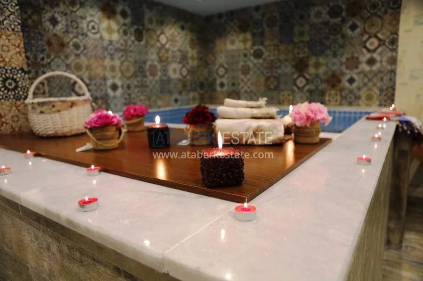 Квартира в Махмутлар двухкомнатная с мебелью в современной резиденции  16 