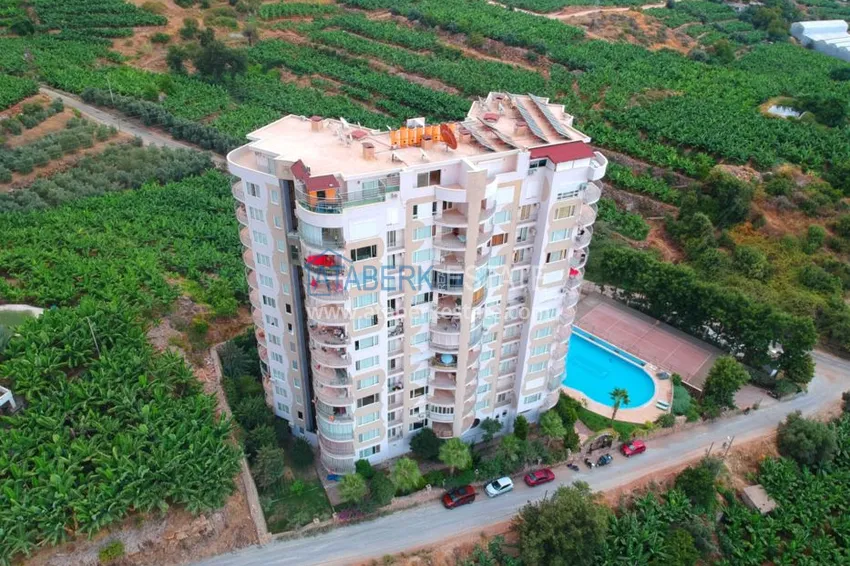 Квартира в Махмутлар меблированная с открытым видом на горы и море  1 