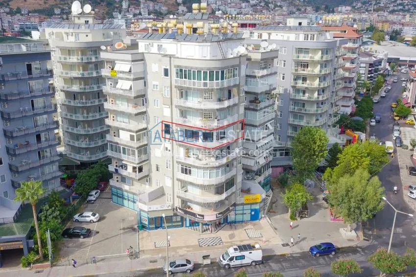 Квартира в центре Алании стильный интерьер, отдельная кухня, застекленный балкон  2 