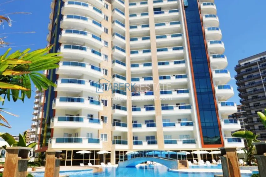 Квартира в Махмутларе видовая, меблированная в комплексе премиум класса  4 