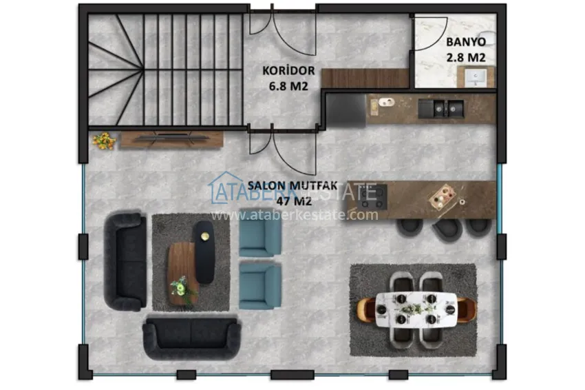 Купить дешево Эксклюзивная вилла в Каргыджаке на этапе строительства – рассрочка и право на гражданство  3 