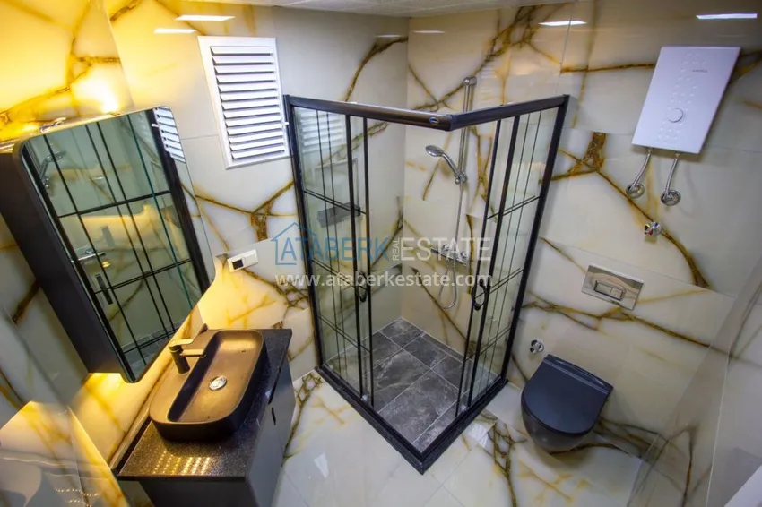 Приобрести Квартира в центре Алании стильный интерьер, отдельная кухня, застекленный балкон  3 