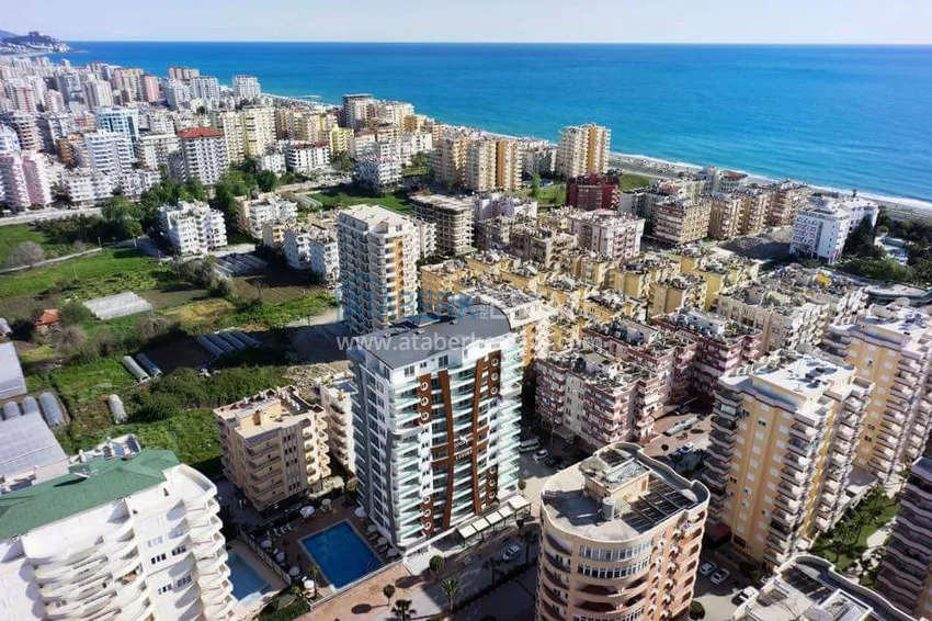 Квартира в Махмутлар двухкомнатная с мебелью в современной резиденции  4 