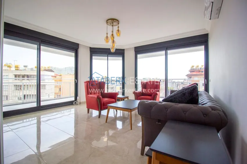 Приобрести Квартира в центре Алании стильный интерьер, отдельная кухня, застекленный балкон  6 