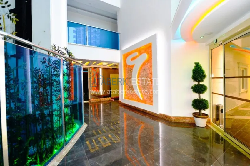 Квартира в Махмутларе видовая, меблированная в комплексе премиум класса  11 