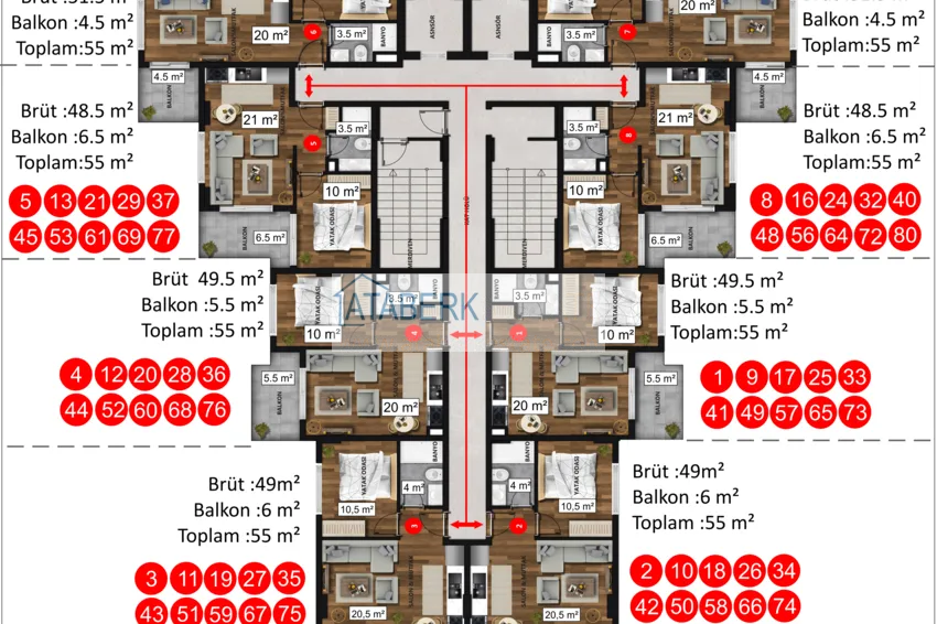 Купить дешево Новый проект элитного жилого комплекса в Махмутларе с правом на турецкое гражданство 4 