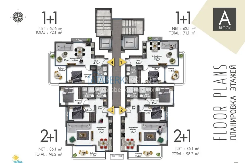 Купить дешево Новый проект жилого комплекса в Махмутларе по ценам от застройщика 6 