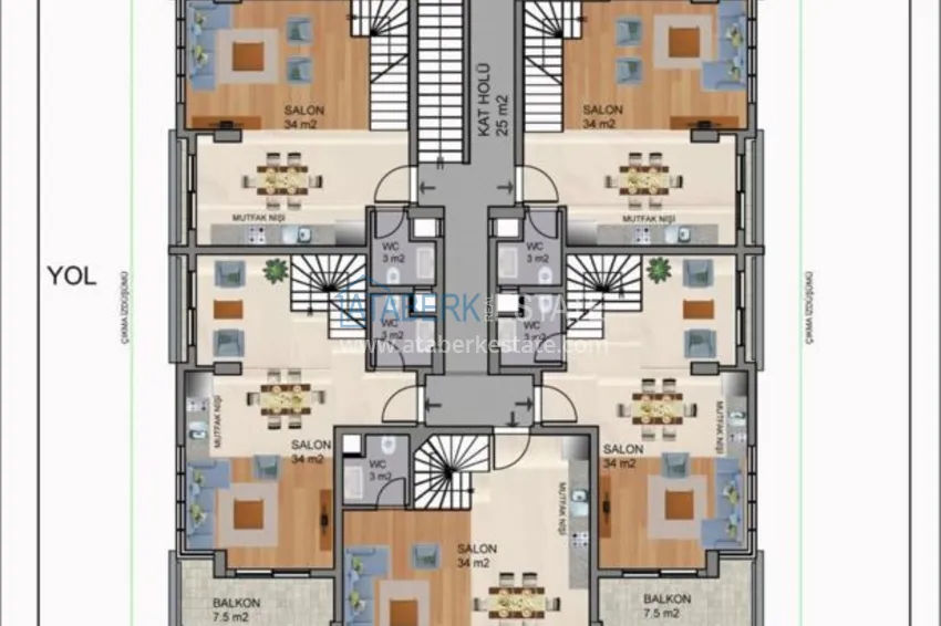 Купить дешево Новый проект жилого комплекса в Каргыджаке на 2 береговой линии 5 