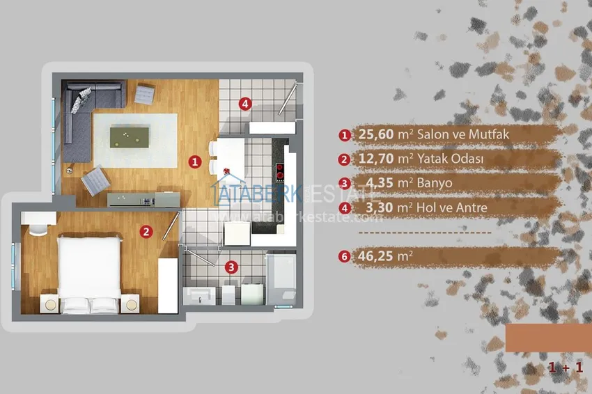 Купить дешево Квартиры в Анталии Кепез в новом комплексе от застройщика 6 