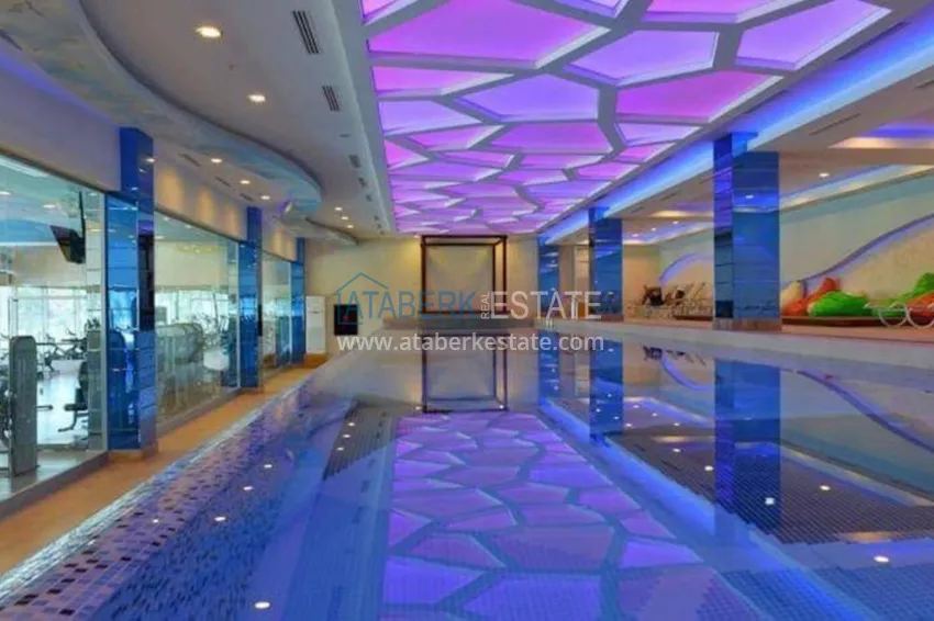 Аренда квартиры в Алании, Махмутлар в престижном комплексе с частным пляжем А156  17 