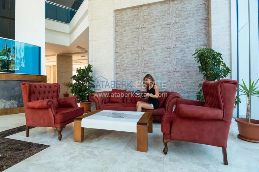 Квартира в Махмутларе двухкомнатная с мебелью, вид на горы  11 