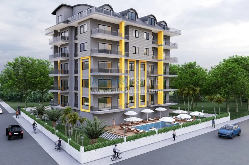 Новый проект жилого комплекса в Авсалларе с великолепным видом на горы 1 