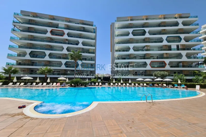 Квартира в Авсалларе трехкомнатная с видом на море в шикарном комплексе  1 