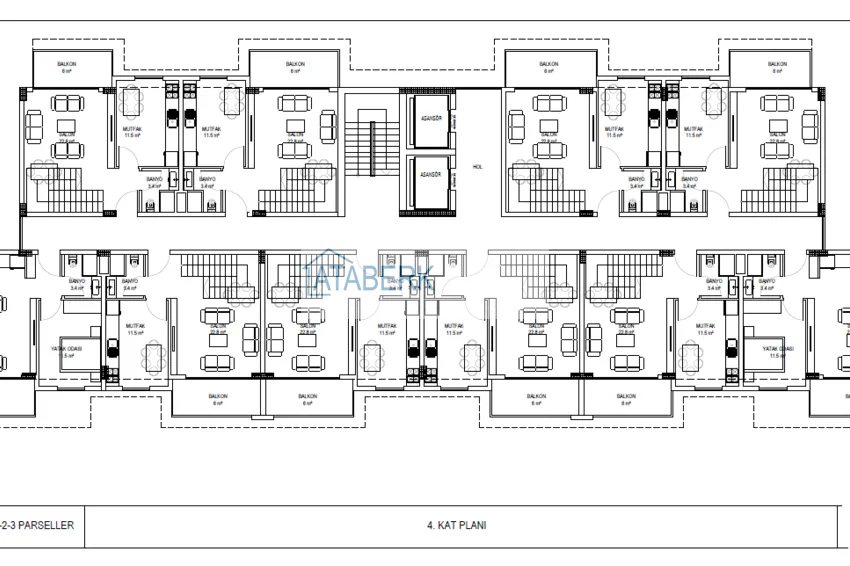 Купить дешево Квартиры от застройщика в Газипаше в новом проекте жилого комплекса 1 
