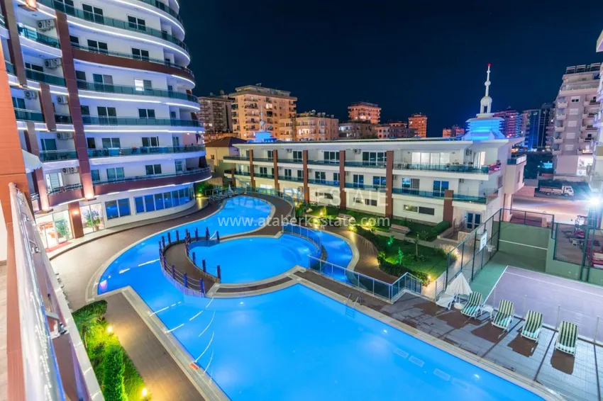 Квартира в Махмутларе двухкомнатная с мебелью, вид на горы  3 