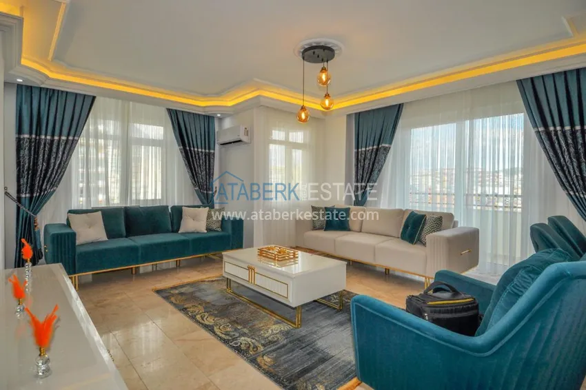 Приобрести Большая квартира в Махмутларе с мебелью, частичным видом на море  4 