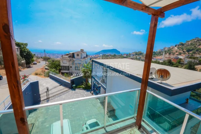 Приобрести Вилла в Алании район Тепе с чистовой отделкой и панорамным видом  5 