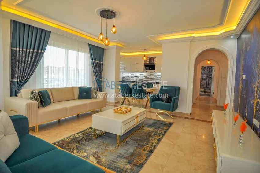 Приобрести Большая квартира в Махмутларе с мебелью, частичным видом на море  5 