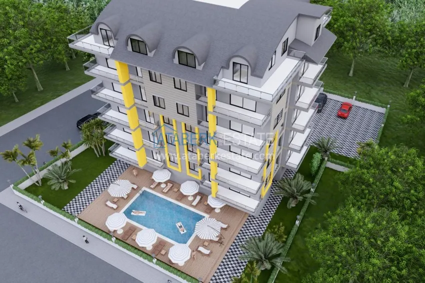 Новый проект жилого комплекса в Авсалларе с великолепным видом на горы 7 