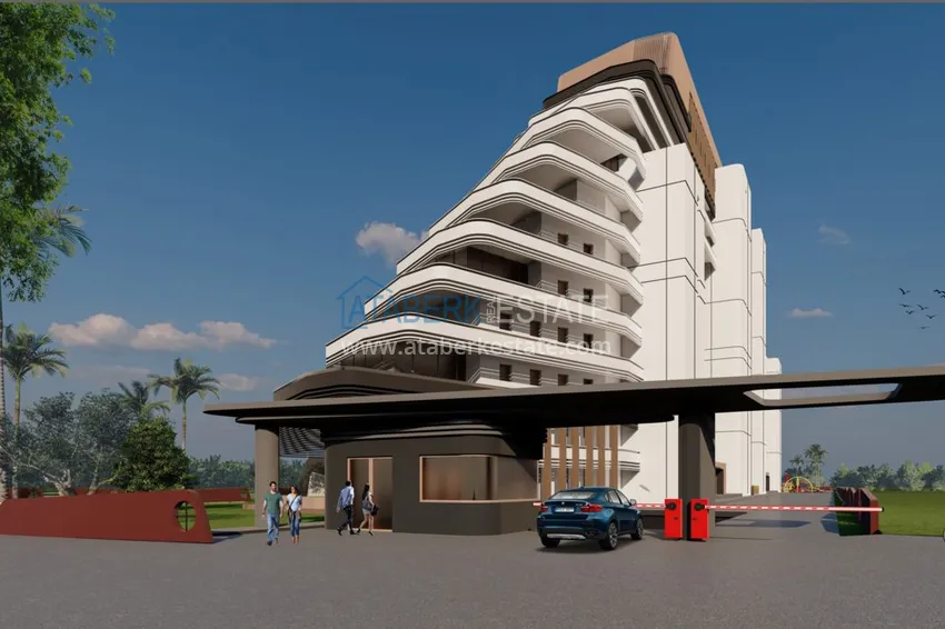 Большая квартира в Махмутларе с мебелью, частичным видом на море  10 