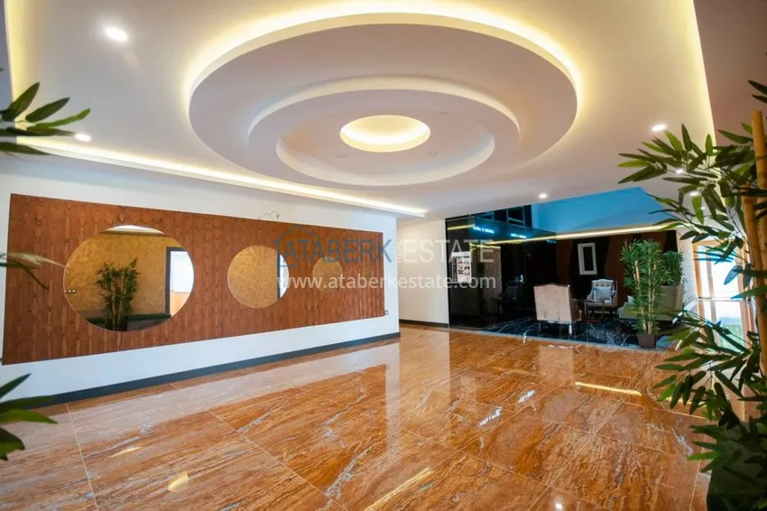 Квартира в Махмутларе двухкомнатная с чистовой отделкой в молодом комплексе  9 