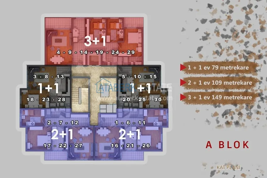 Купить дешево Квартиры в Анталии Кепез в новом комплексе от застройщика 1 