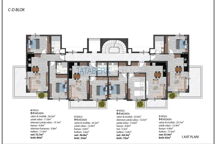 Купить дешево Новый инвестиционный проект жилого комплекса в районе Оба 12 