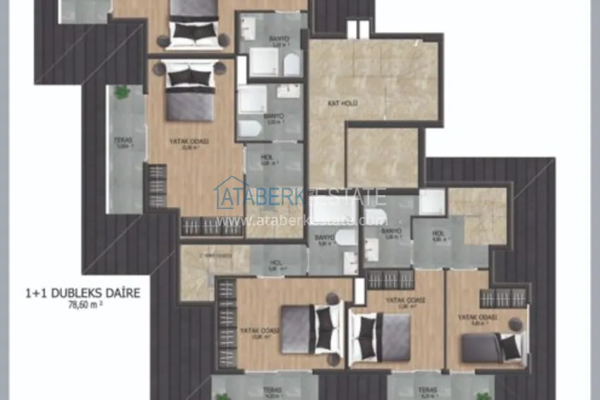 Купить дешево Дуплексы в районе Кестель от застройщика в строящемся комплексе  2 