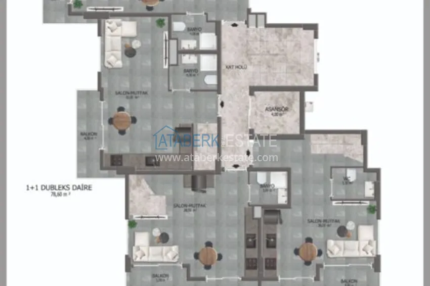 Купить дешево Дуплексы в районе Кестель от застройщика в строящемся комплексе  1 