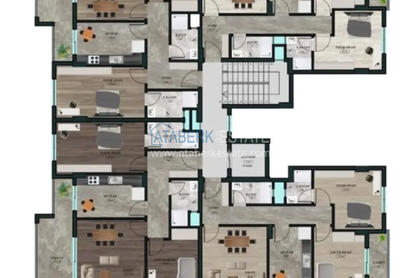 Купить дешево Новый проект жилого комплекса в Авсалларе с великолепным видом на горы 2 