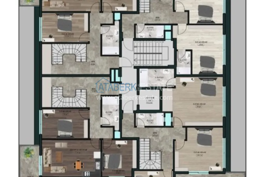 Купить дешево Новый проект жилого комплекса в Авсалларе с великолепным видом на горы 4 