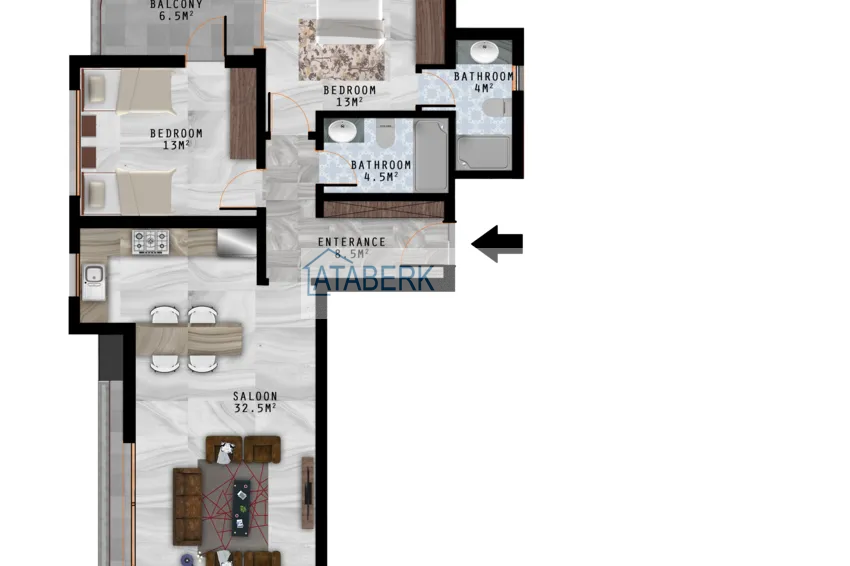 Купить дешево Новый инвестиционно-привлекательный проект жилого комплекса в районе Каргыджак 18 