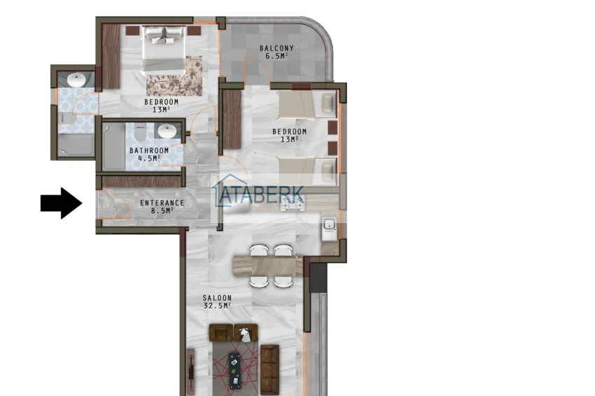 Купить дешево Новый инвестиционно-привлекательный проект жилого комплекса в районе Каргыджак 14 