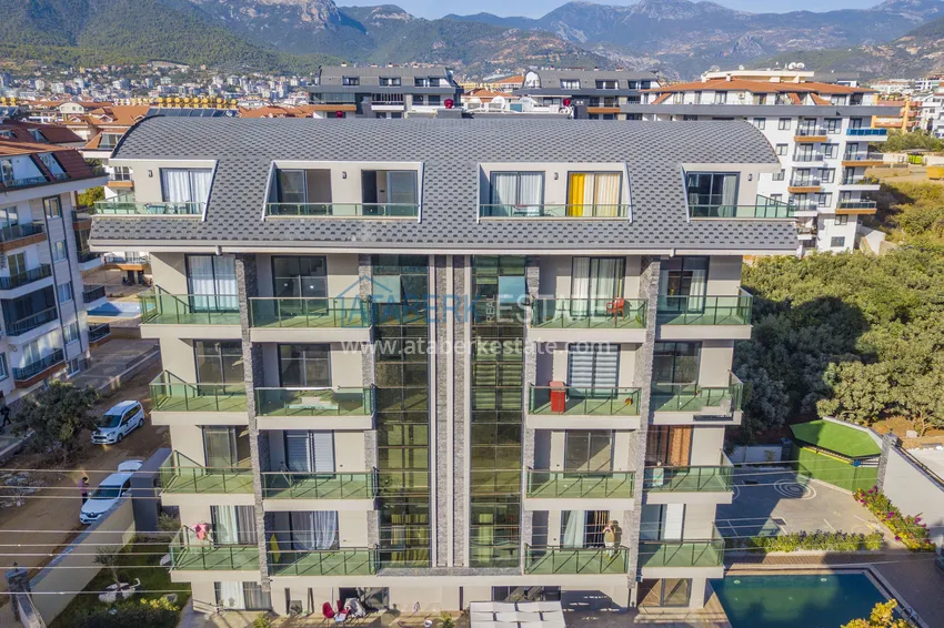 Дуплекс в районе Оба в новом малоэтажном комплексе 2 