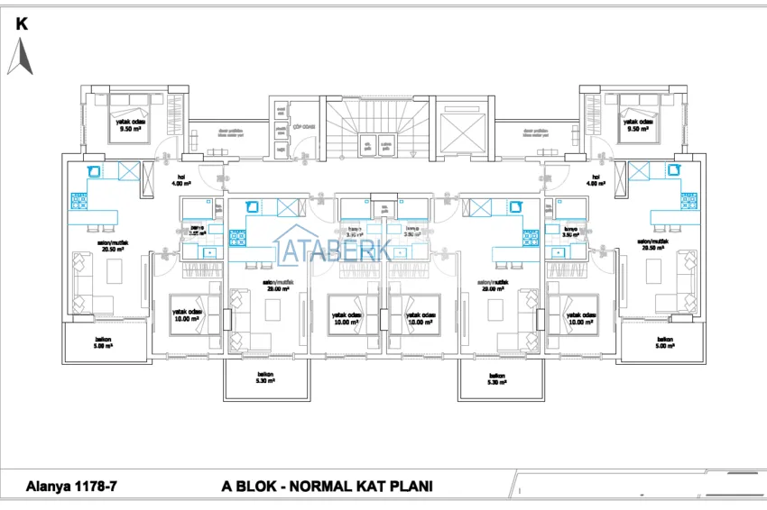 Купить дешево Квартиры с видом на море в центре Алании - новый комплекс, по ценам от застройщика 1 