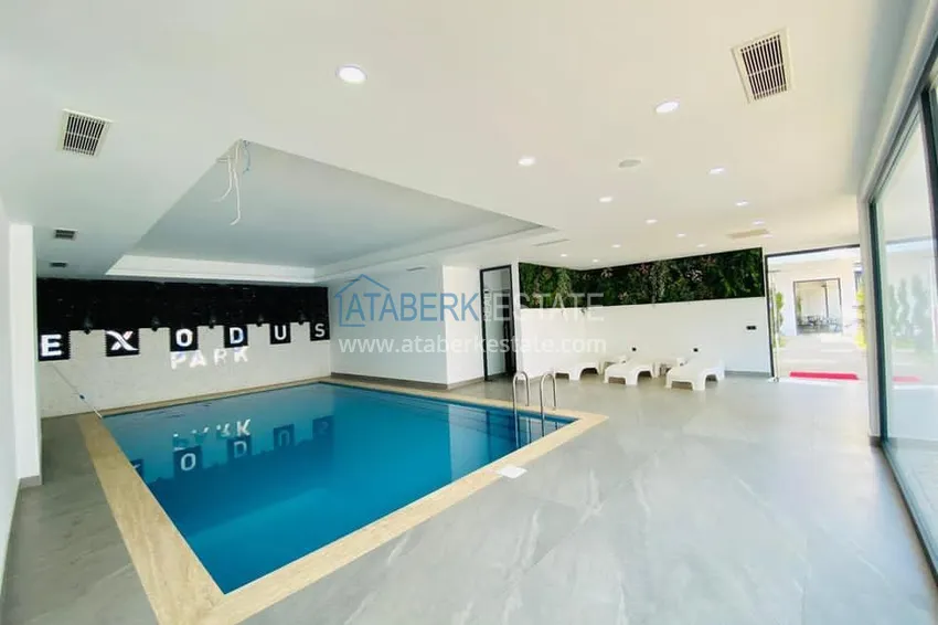 Квартира в районе Оба с чистовой отделкой, в молодом современном комплексе 10 