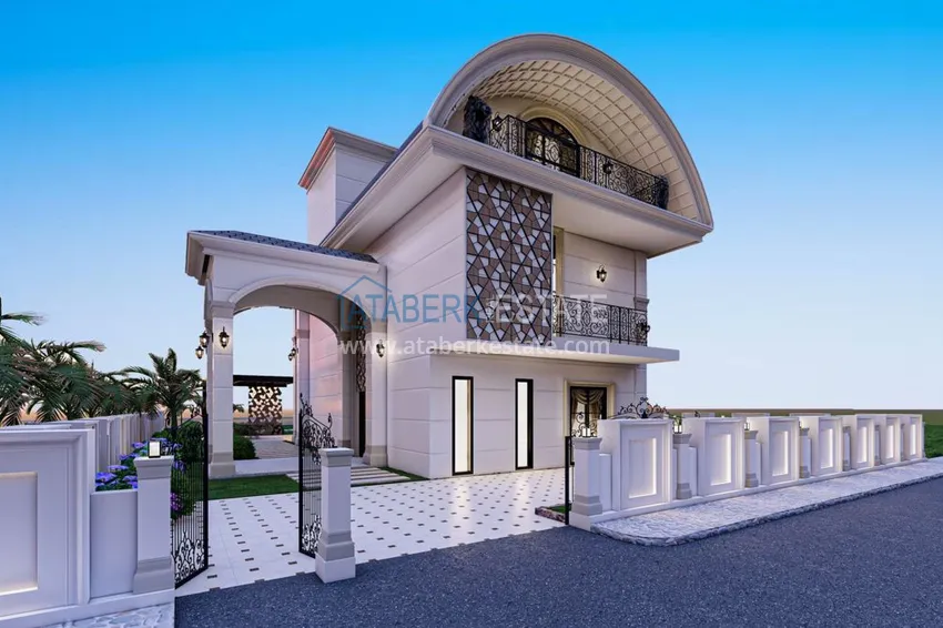 Видовые элитные виллы на этапе строительства в районе Каргыджак 11 