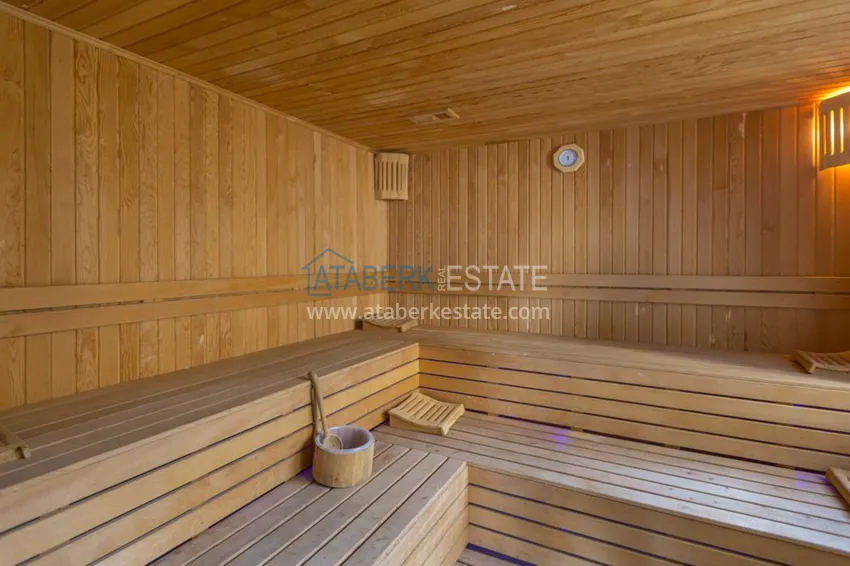 Садовый дуплекс в районе Джикджилли с мебелью в жилом комплексе класса-люкс 9 