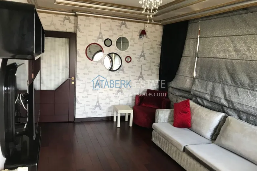 Приобрести Пентхаус в Алании меблированный с отдельной кухней и потрясающим видом  14 