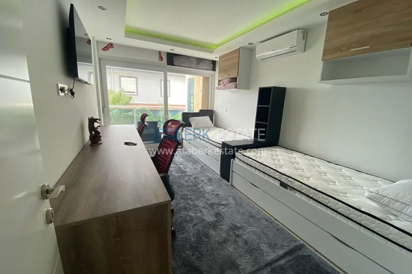 Приобрести Садовый дуплекс в Авсалларе меблированный с отдельной кухней в апарт-вилле 18 